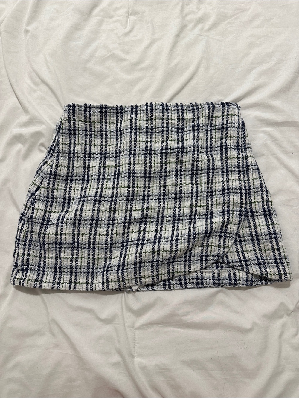Abercrombie & Fitch Navy and White Plaid Mini Skirt
